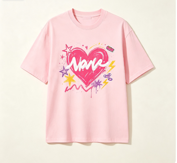 Graffiti Graphic Print Crew Neck T‑Shirt Casual Streetwear Short Sleeve Tee
