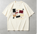 Graffiti Graphic Print Crew Neck T‑Shirt Casual Streetwear Short Sleeve Tee