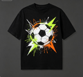 Graffiti Graphic Print Crew Neck T‑Shirt Casual Streetwear Short Sleeve Tee